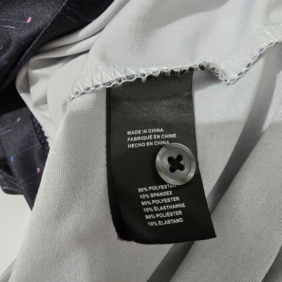 Kenneth Cole Reaction Golf Polo Shirt Golf Clubs Print Short Sleeve Size L Men - Picture 7 of 7